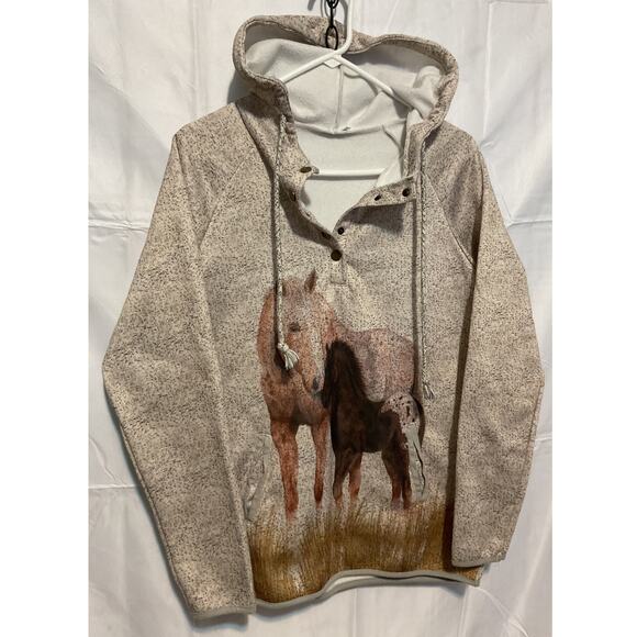 Y2K Horse Horses Equine Hoodie Size Small - Picture 1 of 6